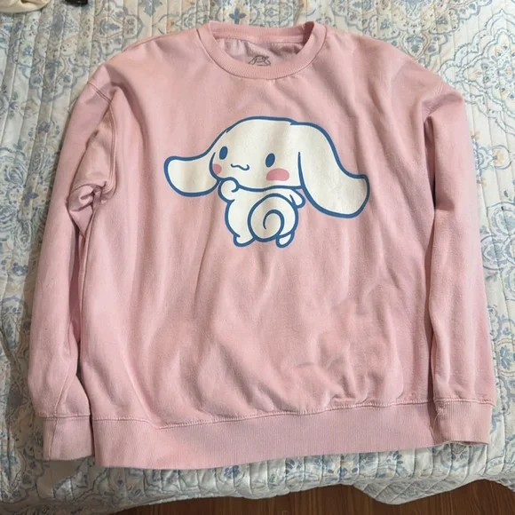 Sanrio Cinnamoroll Pink Sweatshirt with Cute Character Design XL - Picture 3 of 4